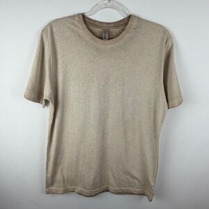 U.S. Apparel T-Shirt Mens Medium Tan Distressed Mineral Wash 100% Cotton Street
